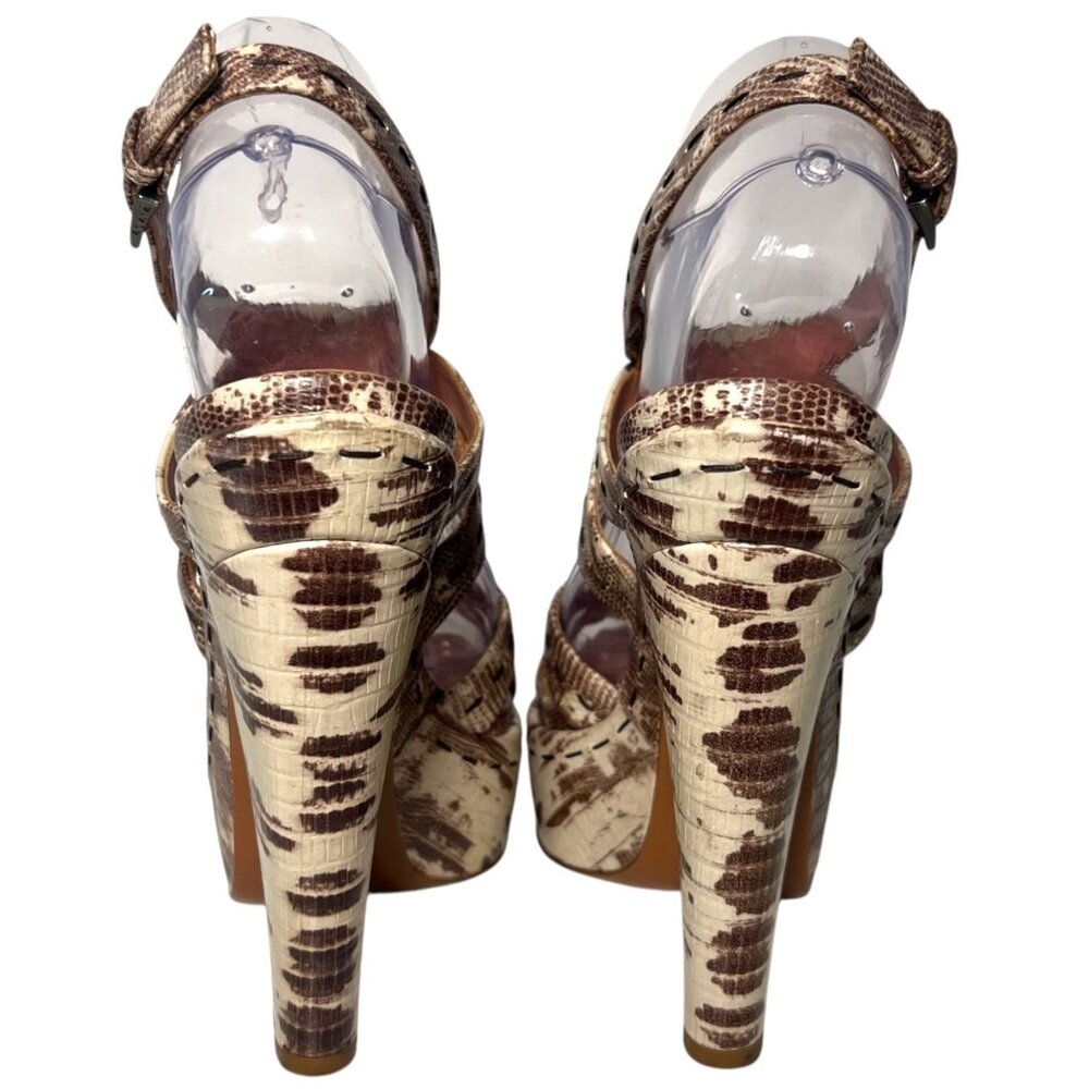 Alaia Python Snakeskin Platform High Heel Sandals… - image 7
